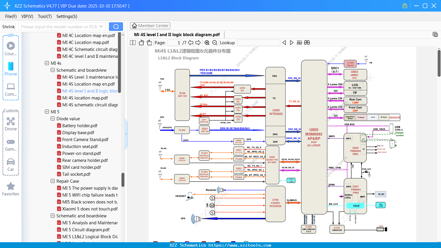 Xiaomi Mi 4S Level I And II Logic Block Diagram